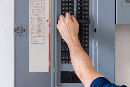 Panel and circuit breaker